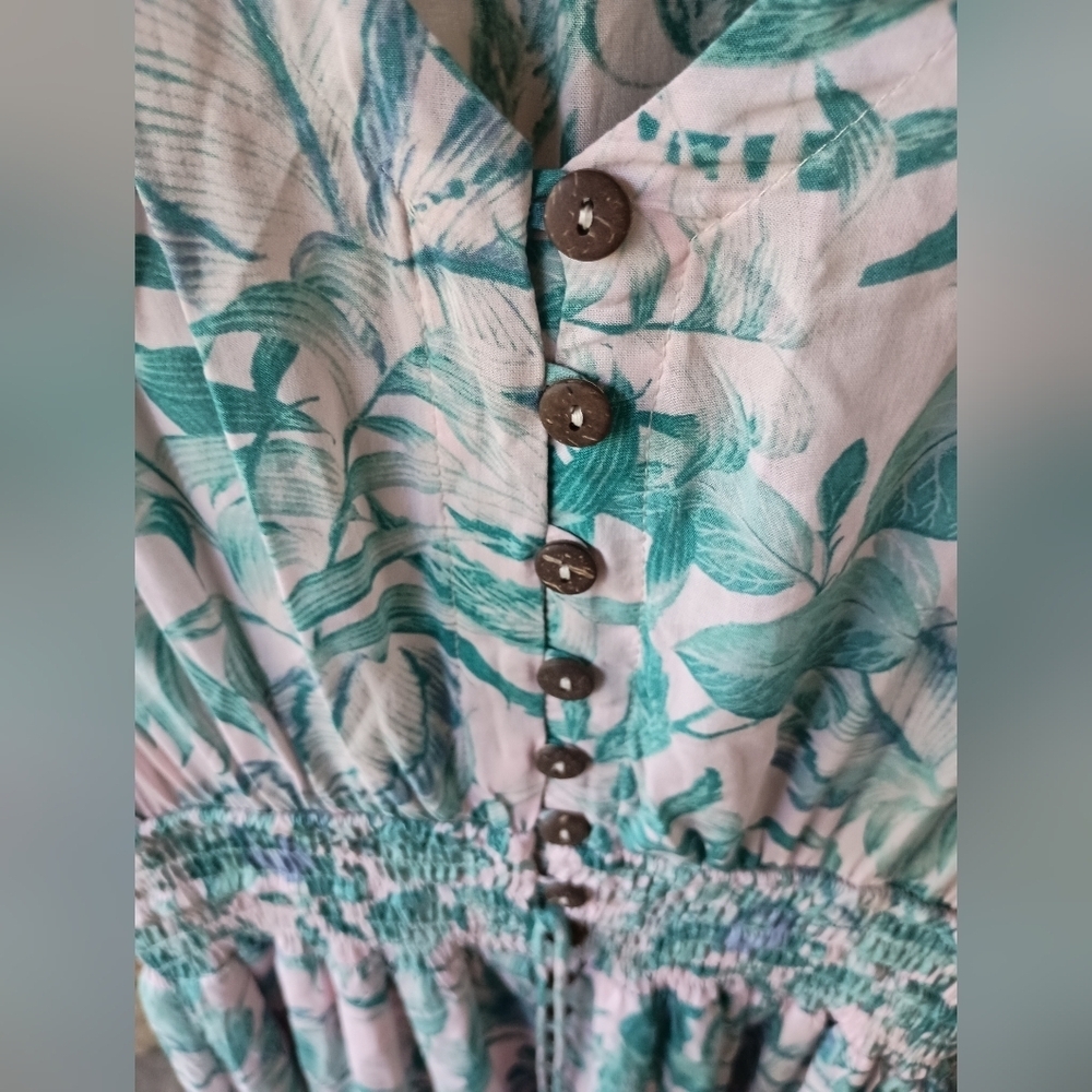 Olivaceous Floral Blue and White Maxi Dress_Large - Picture 6 of 10